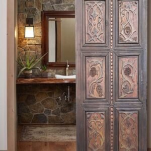 Hand-Carved Barn Door | Antique Doors | Rustic Sliding Barndoor | Custom Made Wooden interior Exterior Doors | Front Door | Wall Art Decor