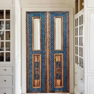 Custom Size Exterior Front French Door, Double or Single Doors, Interior Doors, Barn Doors, Hand-Carved Floral Pantry, Closet Door, Panel