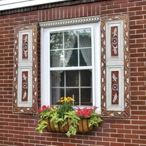 Farmhouse Wood Window Shutters, Vintage Rustic Wooden Shutters, Solid Wood Indoor, Outdoor Exterior Shutters, Barn Door, Cabinet Door