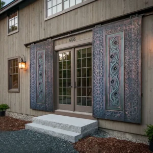 Hand-Carved Rustic Entrance Front Door, Custom Size Farmhouse Double or Single Barn Door, Antique Interior Exterior Doors, Craftsman Door