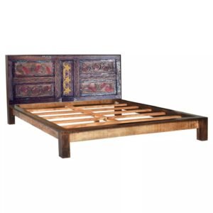 Custom Hand-Carved Solid Wood Bed Headboard, King, Queen, California king, Headboards, Footboards, Wall Art Decor, Rustic Bedroom Furniture