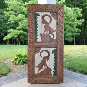 Log Cabin Entrance Eagles Door, Company Logo Front Entry Door, Barn Doors, Antique interior Exterior Door, Solid Wood Door, Wall Art Decor